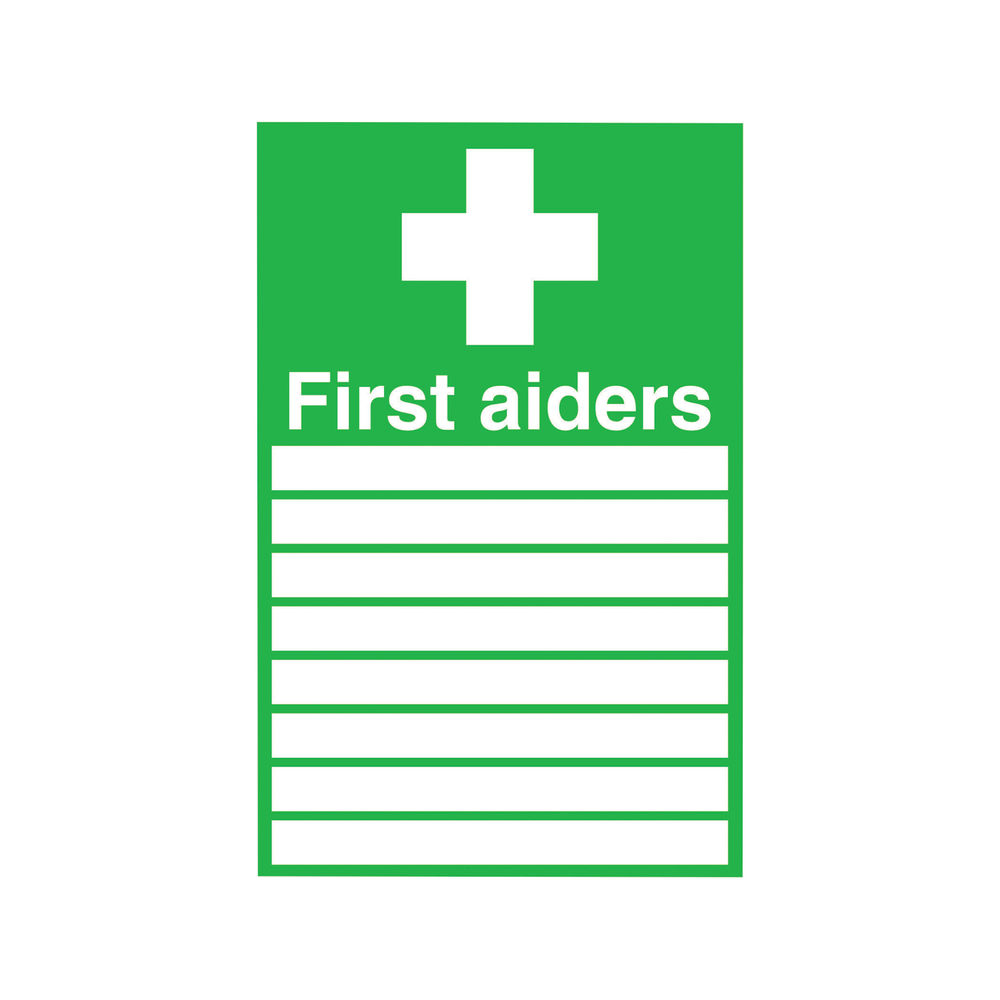 Safety Sign First Aiders Self-Adhesive 300x200mm FA01926S