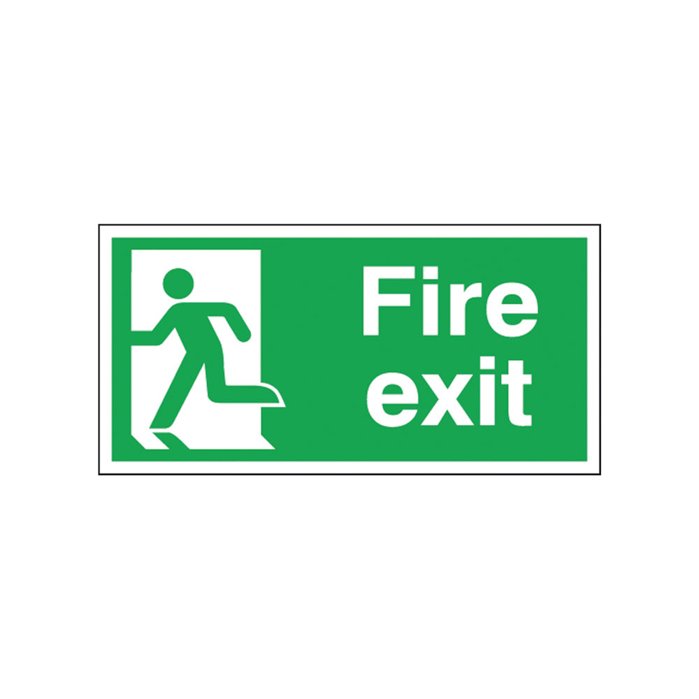 Fire Exit 150 x 300mm S/A Running Left Safety Sign - E96A/S