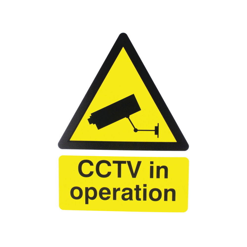 Warning Sign CCTV In Operation PVC 400X300mm CTV3B/R