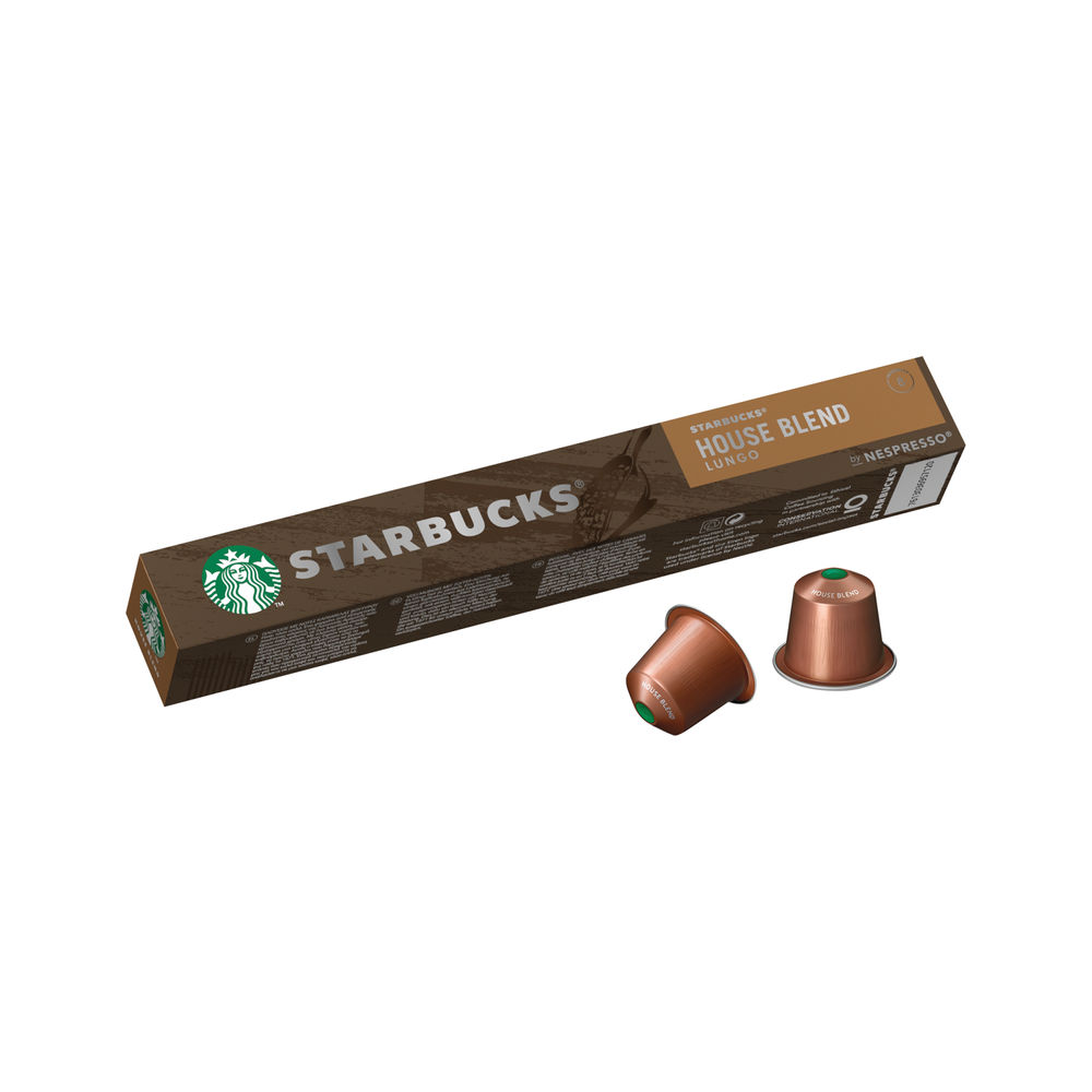 Nespresso Starbucks House Blend Lungo Coffee Pods (Pack of 10)