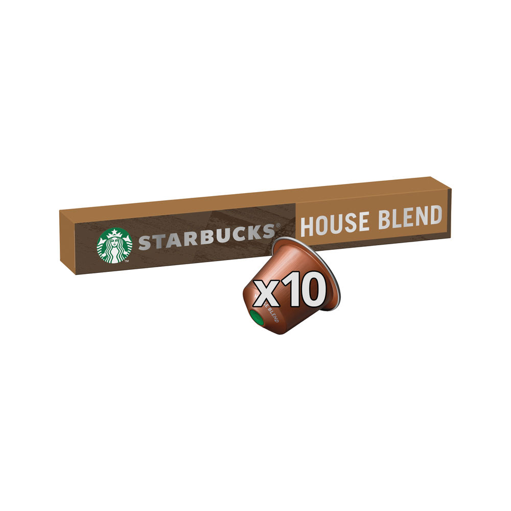 Nespresso Starbucks House Blend Lungo Coffee Pods (Pack of 10)