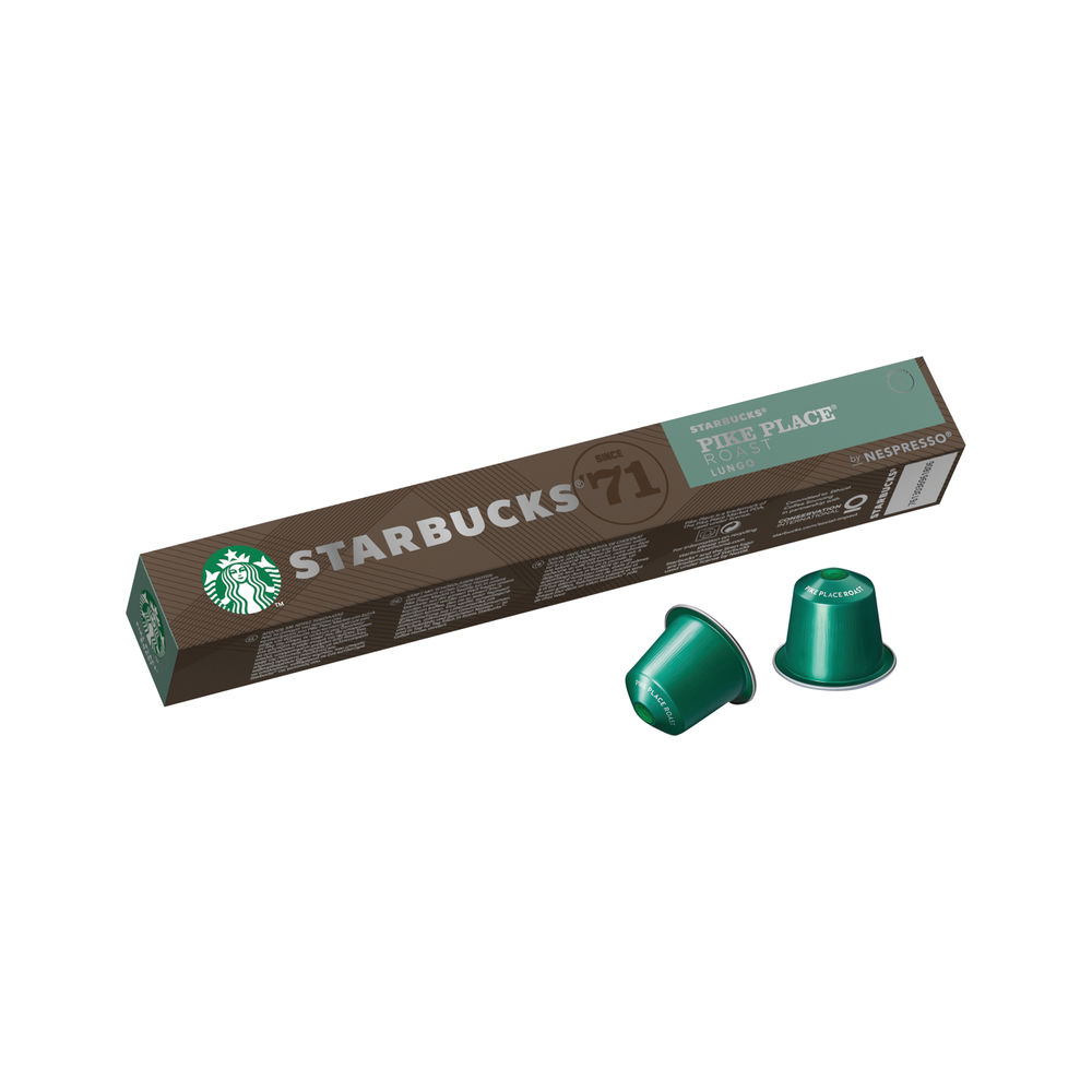 Nespresso Starbucks Pike Place Roast Lungo Coffee Pods (Pack of 10)