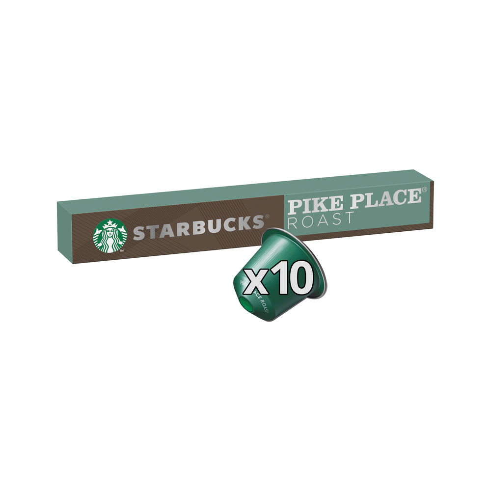 Nespresso Starbucks Pike Place Roast Lungo Coffee Pods (Pack of 10)