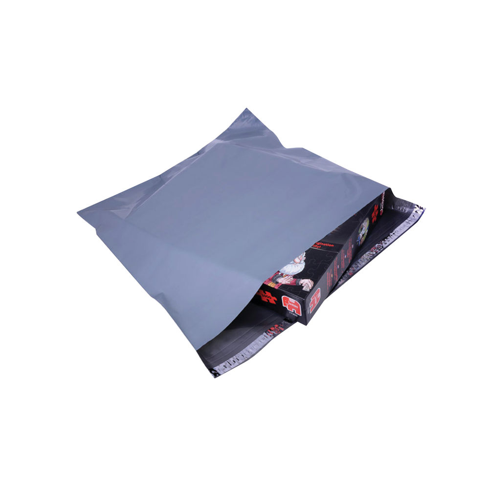 Strong Polythene Opaque Grey Mailing Bag, 460x430mm - Pack of 500 - HF20223