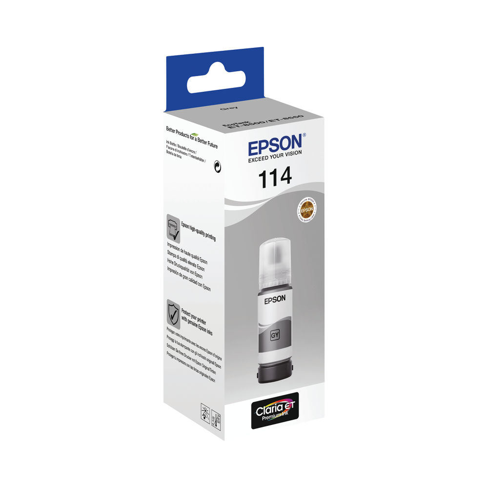 Epson 114 Ink Bottle EcoTank Grey C13T07B540