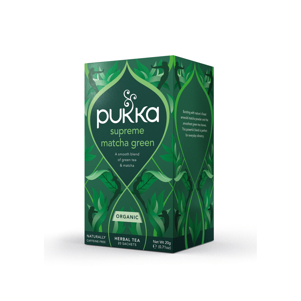 Pukka Supreme Matcha Green Organic Herbal Tea Bags (Pack of 20) P5056SE