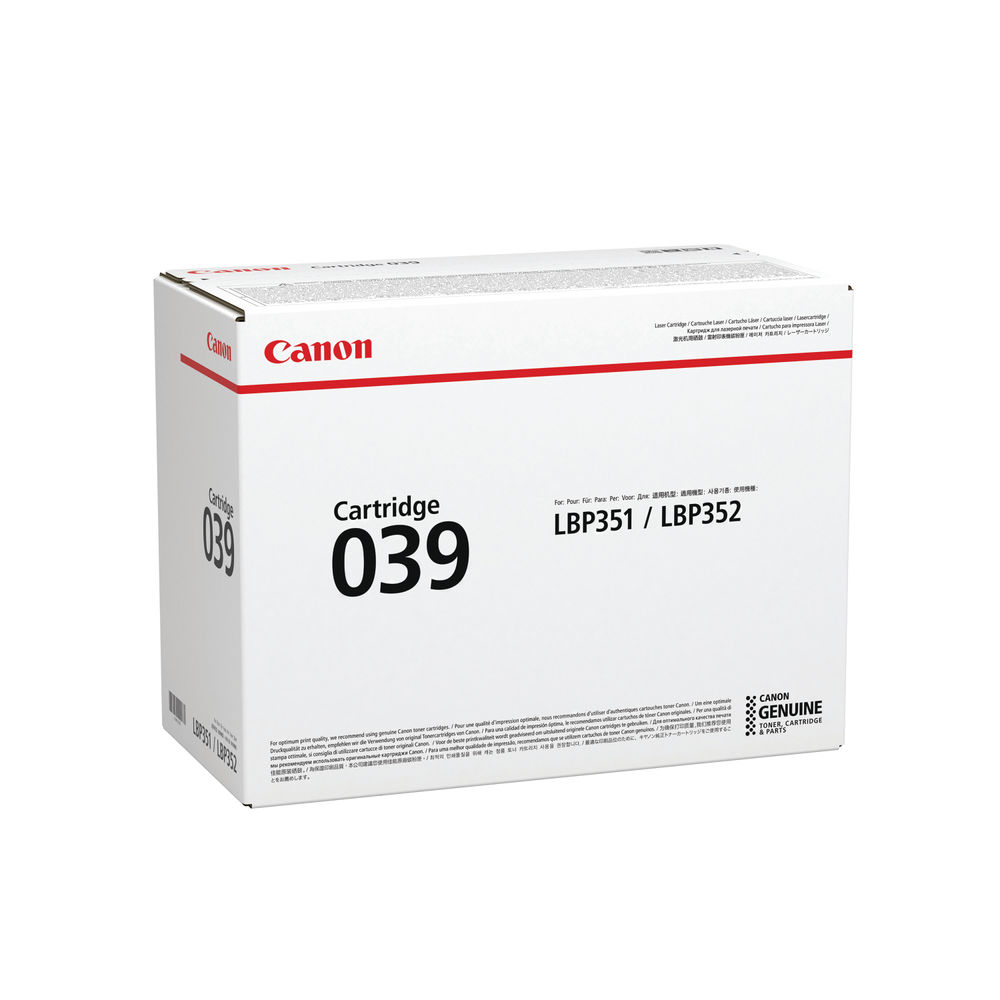 Canon 039 Black Toner Cartridge - 0287C001