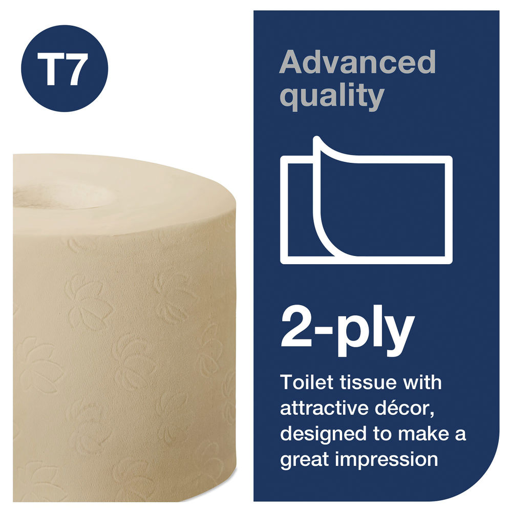 Tork Coreless Mid 2-Ply Toilet Roll Advanced Natural (Pack of 36)