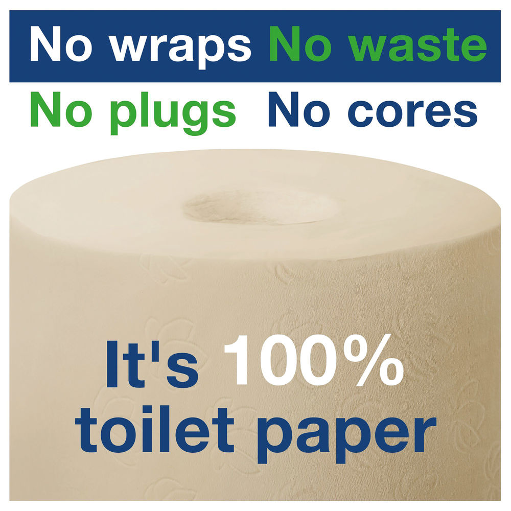 Tork Coreless Mid 2-Ply Toilet Roll Advanced Natural (Pack of 36)