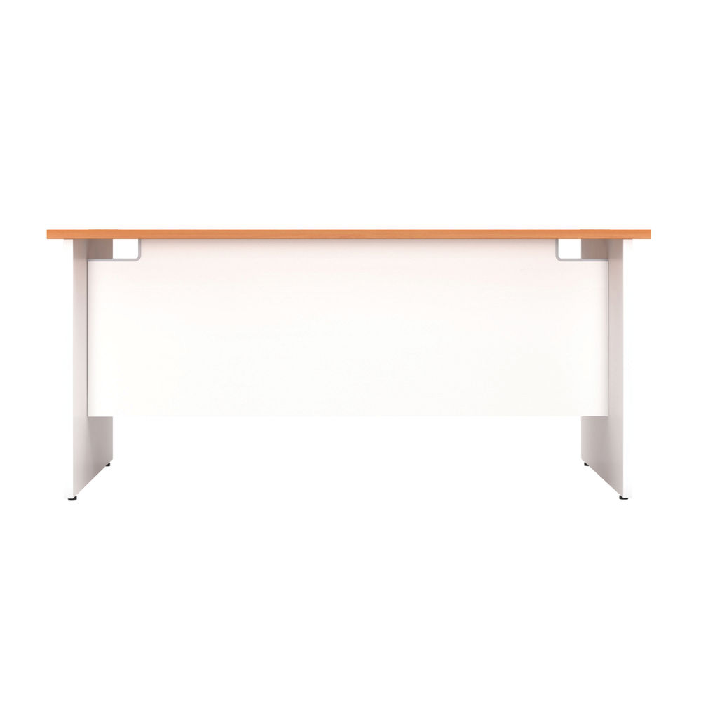 Jemini 1200x800mm Beech/White Rectangular Panel End Desk