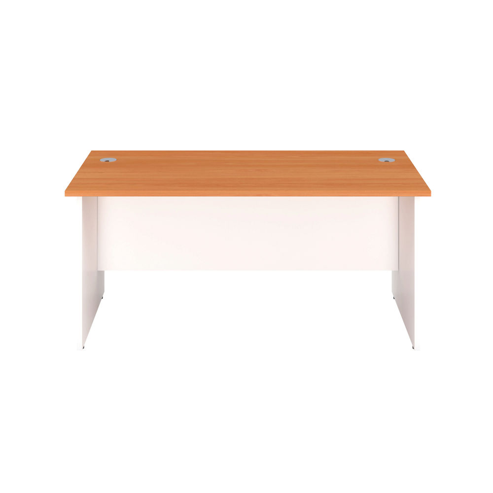 Jemini Rectangular Panel End Desk 1600x800x730mm Beech KF804765
