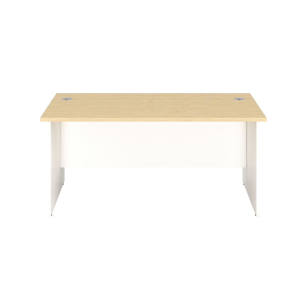 Jemini Rectangular Panel End Desk 1600x800x730mm Maple KF804802