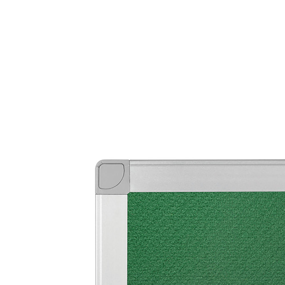 Q-Connect Aluminium Frame Felt Noticeboard with Fixing Kit 900x600mm Green