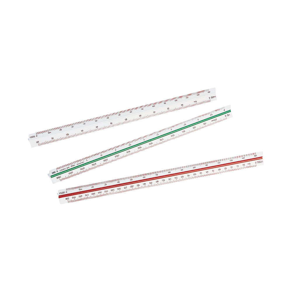 Linex White 30cm Triangular Scale Ruler - LXH 311