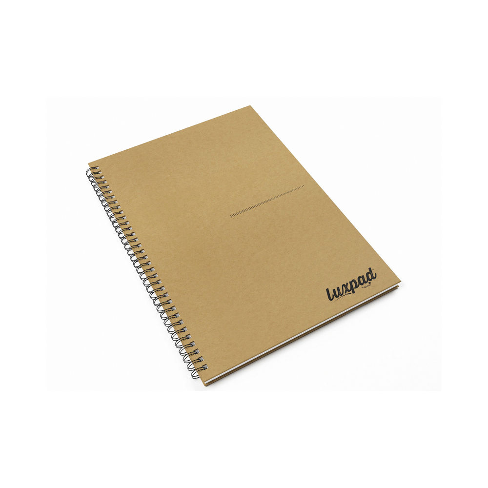 Silvine Luxpad Recycled Hardback Kraft Notebook 160pp A4