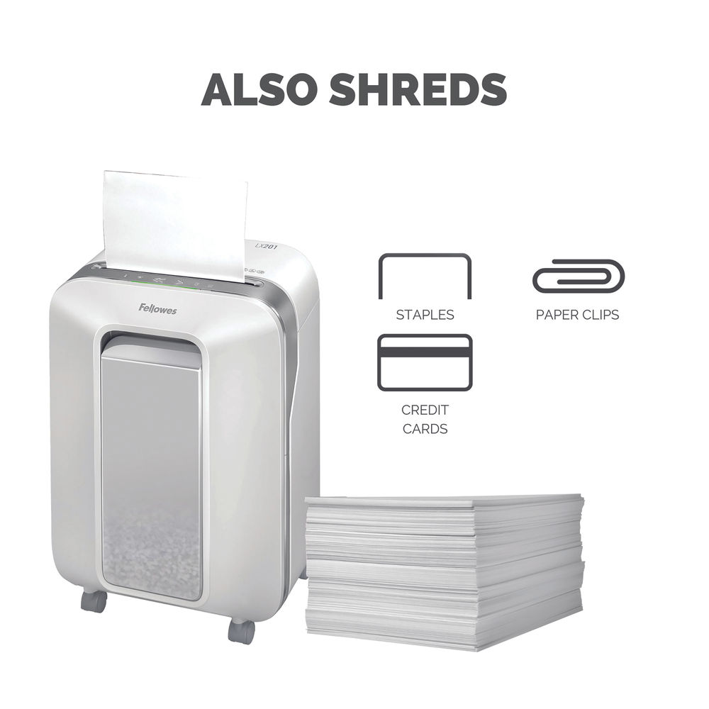 Fellowes Powershred LX201 Micro-Cut Shredder White