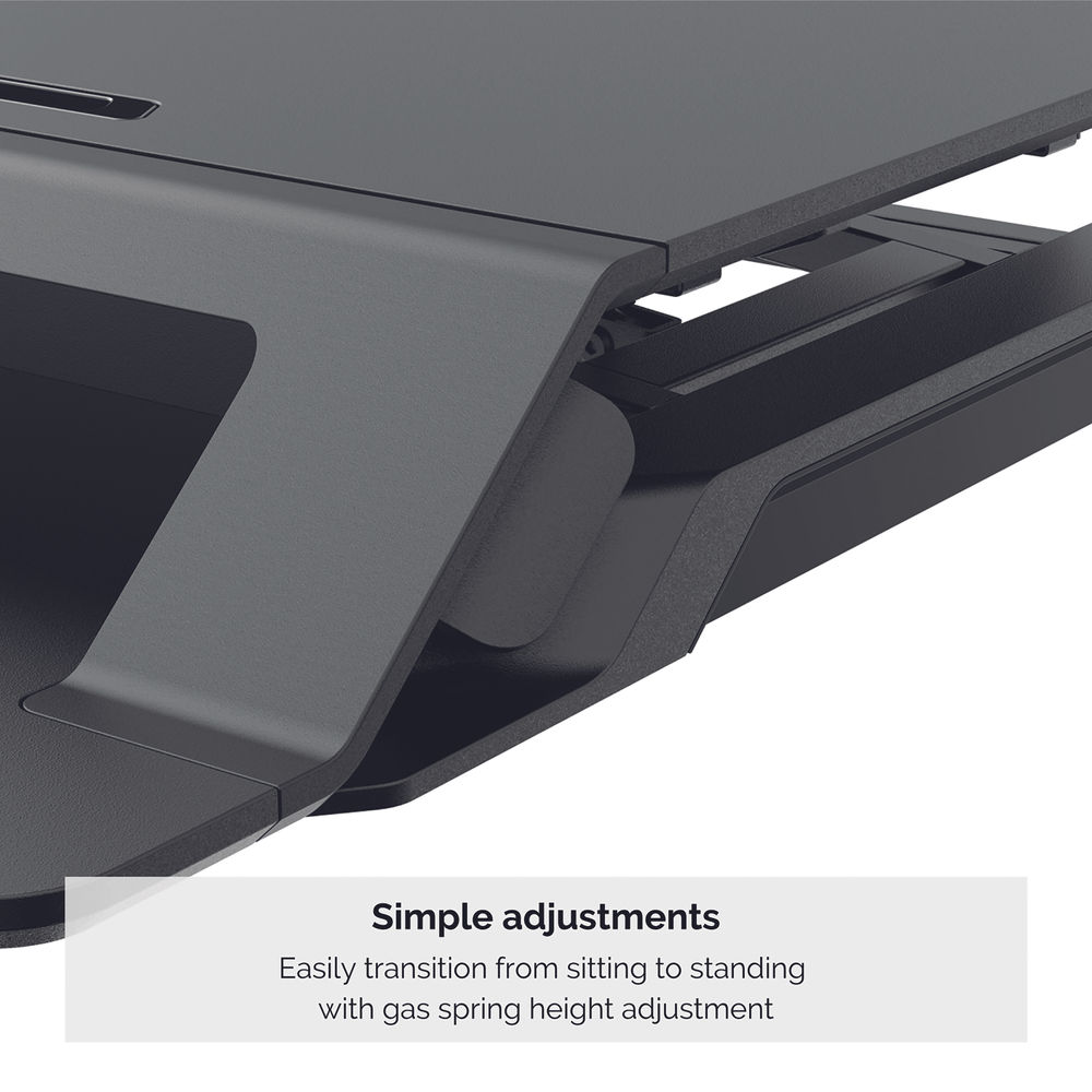 Fellowes Lotus Black LT Sit Stand Workstation