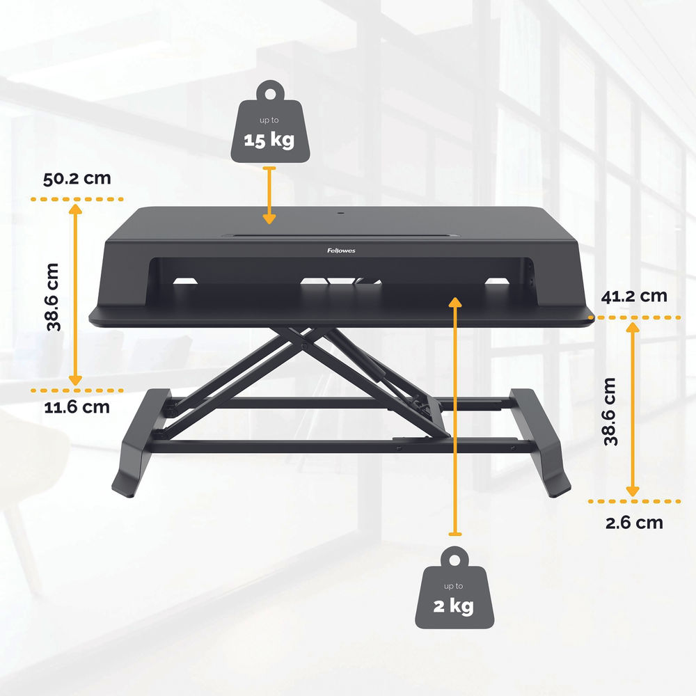 Fellowes Lotus Black LT Sit Stand Workstation