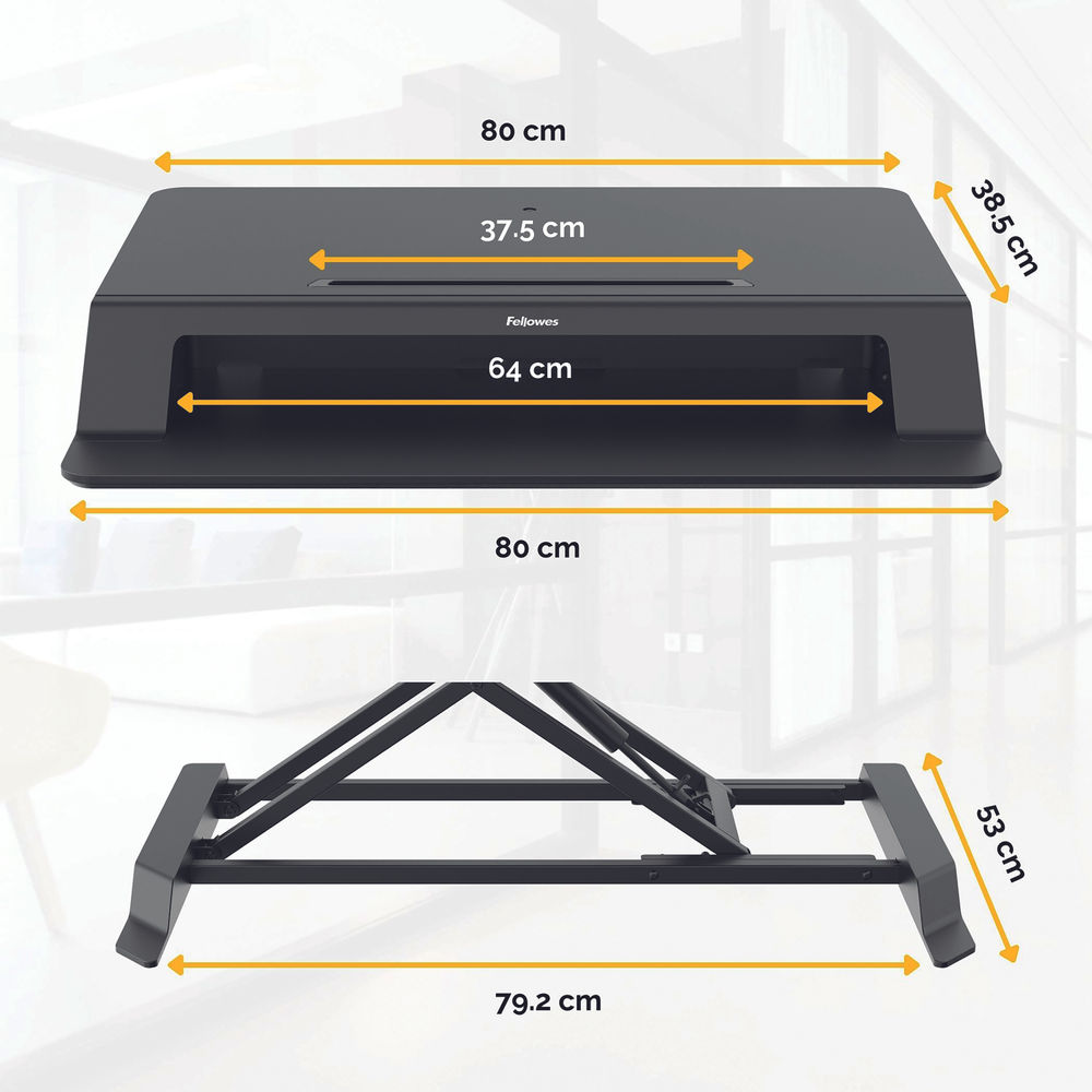 Fellowes Lotus Black LT Sit Stand Workstation