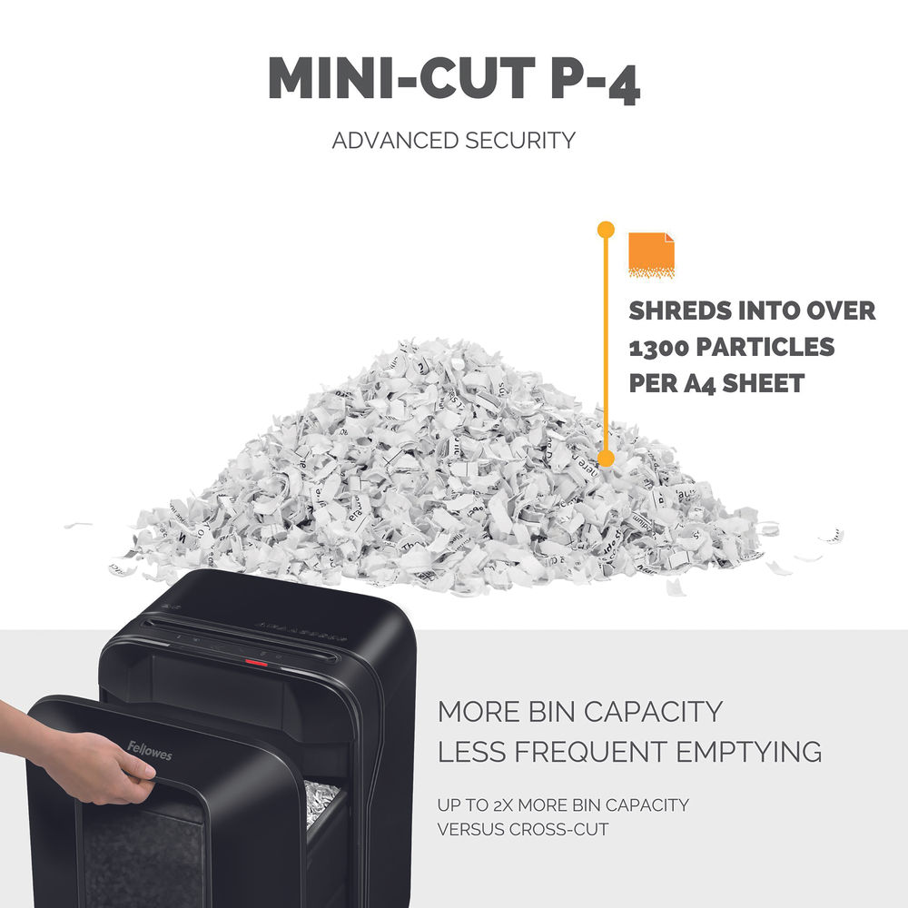 Fellowes Powershred LX200 Mini-Cut Shredder Black