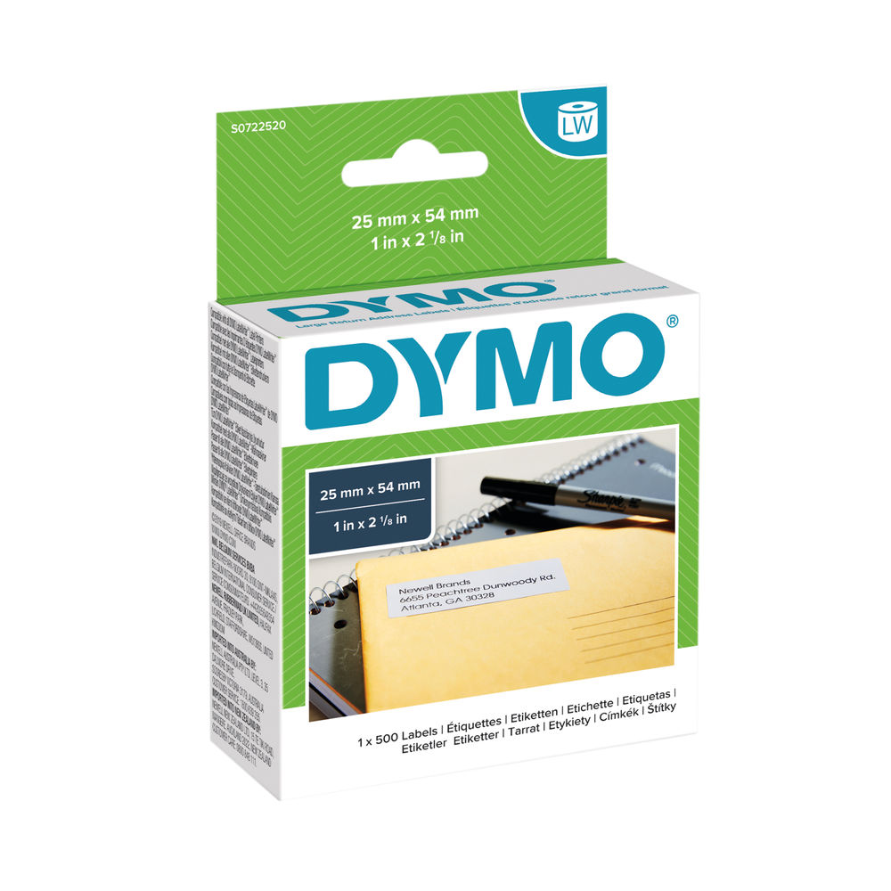 Dymo White LabelWriter Return Address Label 54x25mm (500 Pack) S0722520