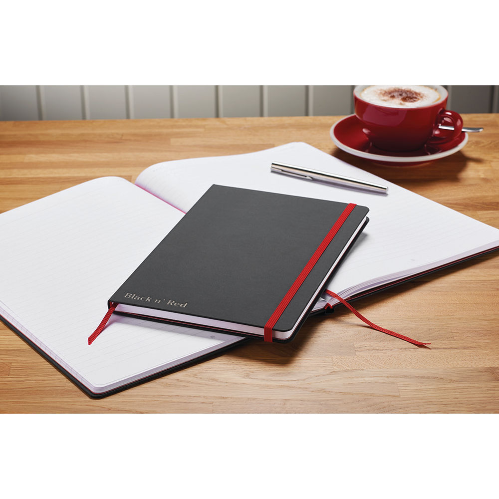 Black n’ Red A6 Hard Cover Notebook