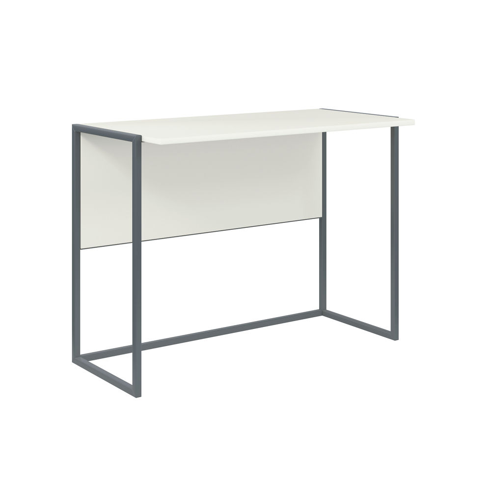 Bisley Outline Desk 1000x500mm Steel Frame White Laminate Grey