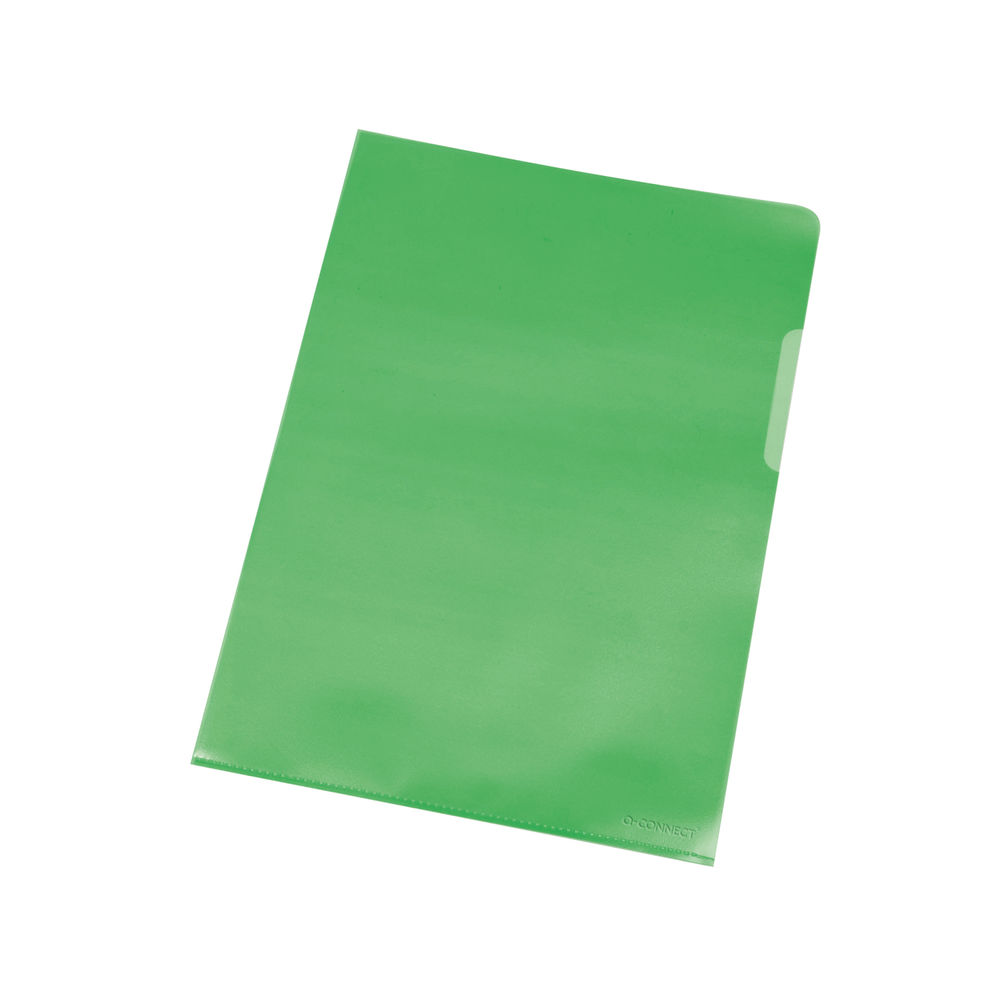 Q-Connect A4 Green Cut Flush Folder (Pack of 100)