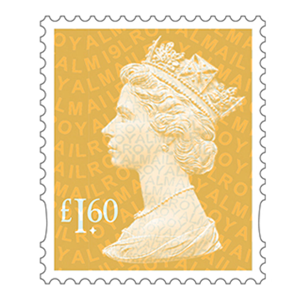 Royal Mail £1.60 Postage Stamps x 25 Pack (Self Adhesive Stamp Sheet)