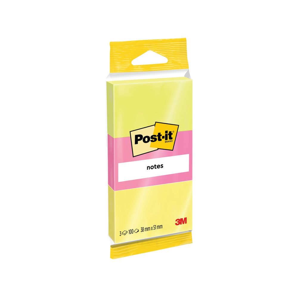 Post-It Notes 38X51mm 100 Sheet Pad Neon Assorted (Pack of 36) 6812