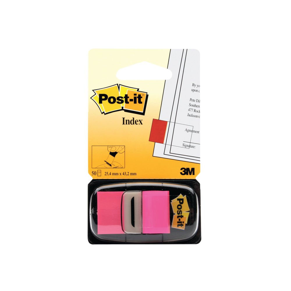 Post-it Index Tabs 25mm Bright Pink (Pack of 600) 680-21