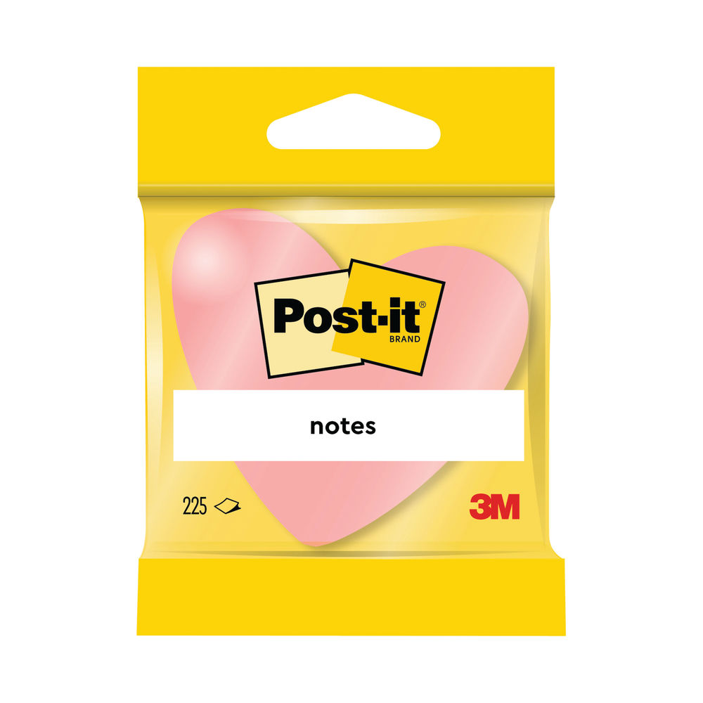 Post-it 70 x 70mm Heart Shape Note Pad (Pack of 12)