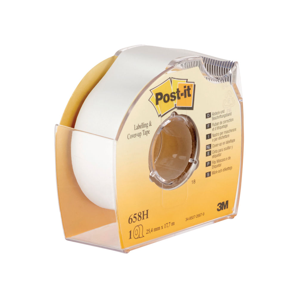 Post it Cover Up and Labelling Tape 25.4mm Unique adhesive is