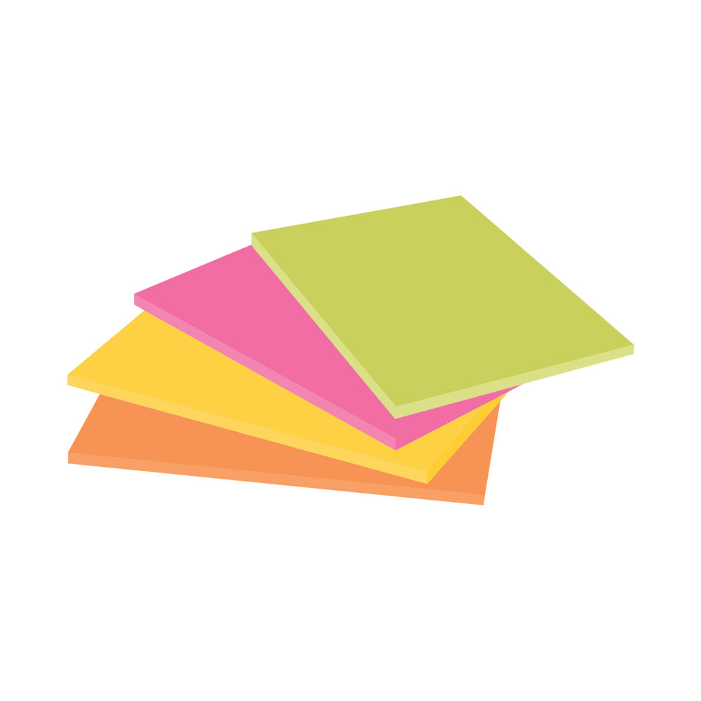 Post-it 149 x 98mm Neon Super Sticky Meeting Notes, Pack of 4 | 6445-4SS