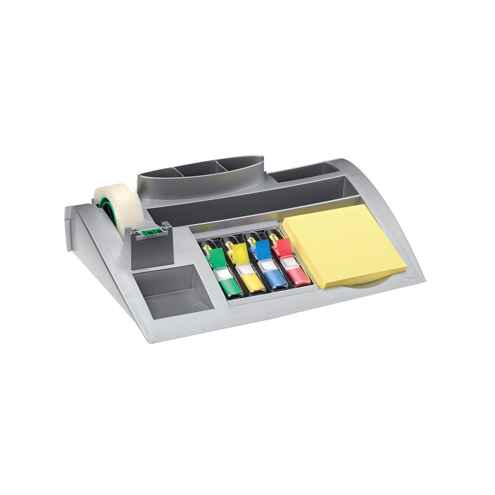 Post-it Desk Organiser Silver 6 Compartment