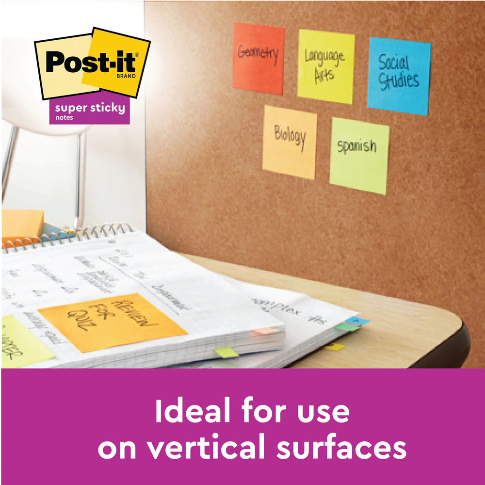 Post-it Super Sticky Recycled 76x76mm Assorted (Pack of 12)