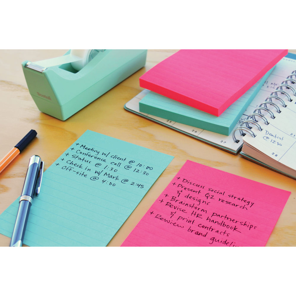 Post-it 101 x 152mm Ultra Lined Super Sticky Notes (Pack of 3)