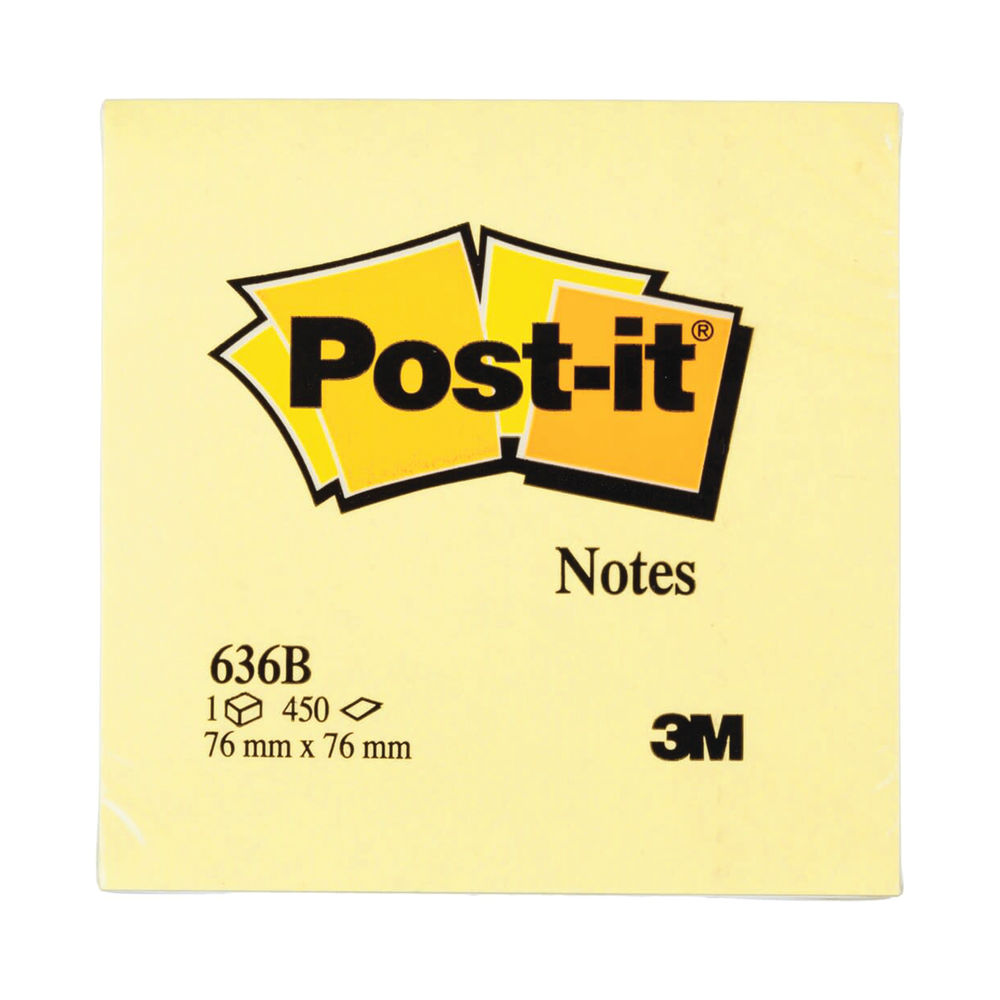 Post-it Note Cube Yellow 76x76mm