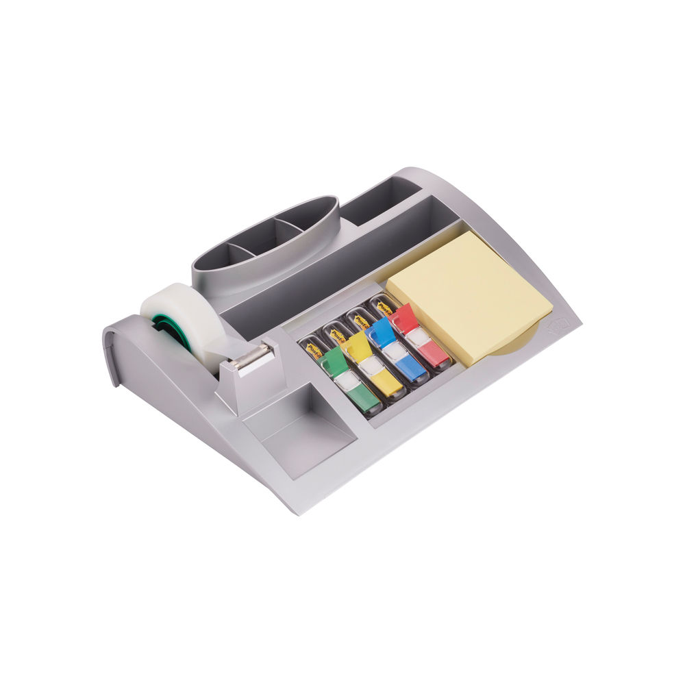 Post-it Desk Organiser Silver 6 Compartment