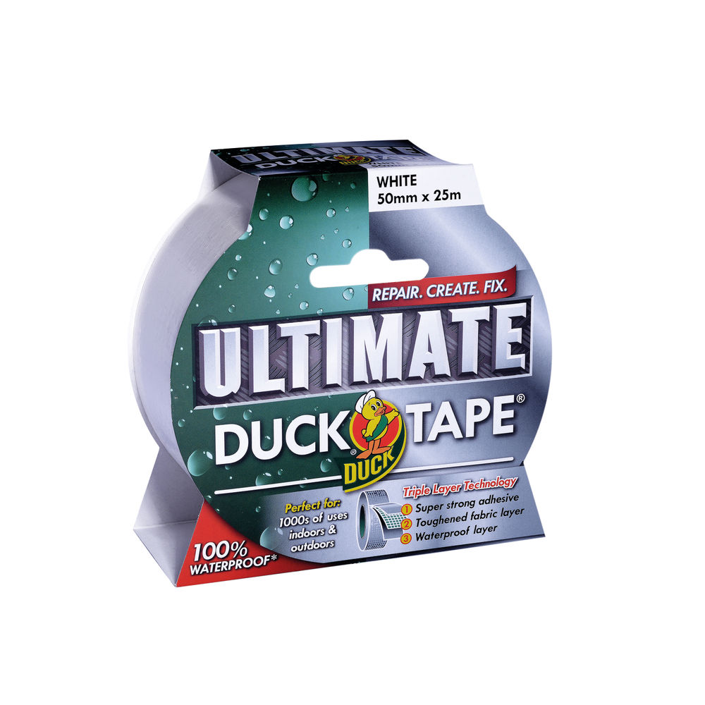 Ducktape Ultimate White 50mm x 25m Heavy Duty Tape (Pack of 6) - 232160