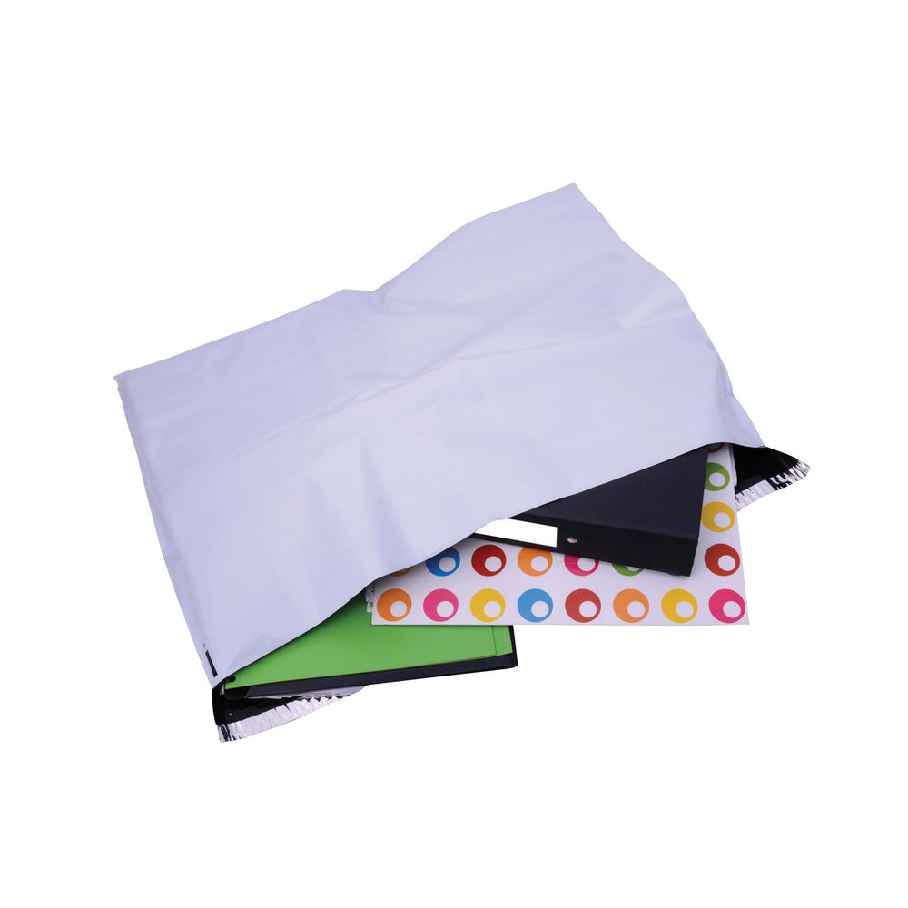 GoSecure Strong Polythene Mailing Bag 595x430mm Opaque (Pack of 100) HF20214