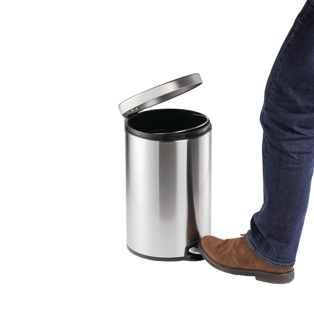 Durable Stainless Steel Soft Release Fingerproof Coating Pedal Bin 30 Litre