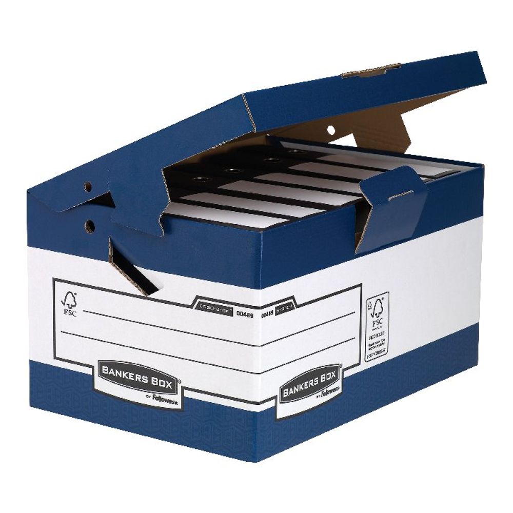 Bankers Box Blue/White Maxi Storage Box (Pack of 10)