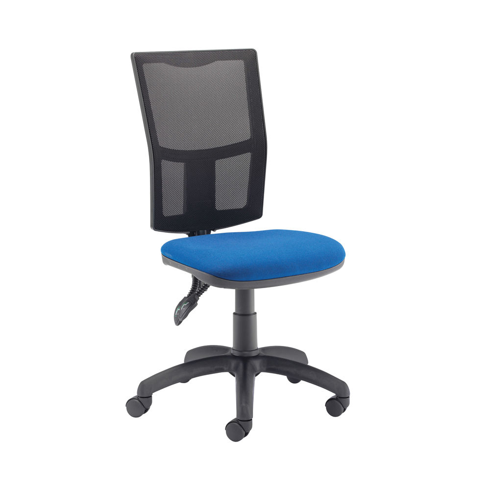 First Medway High Back Operator Chair 640x640x1010-1175mm Blue KF90270