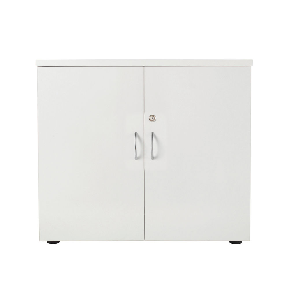 First H730mm White Wooden Storage Cupboard