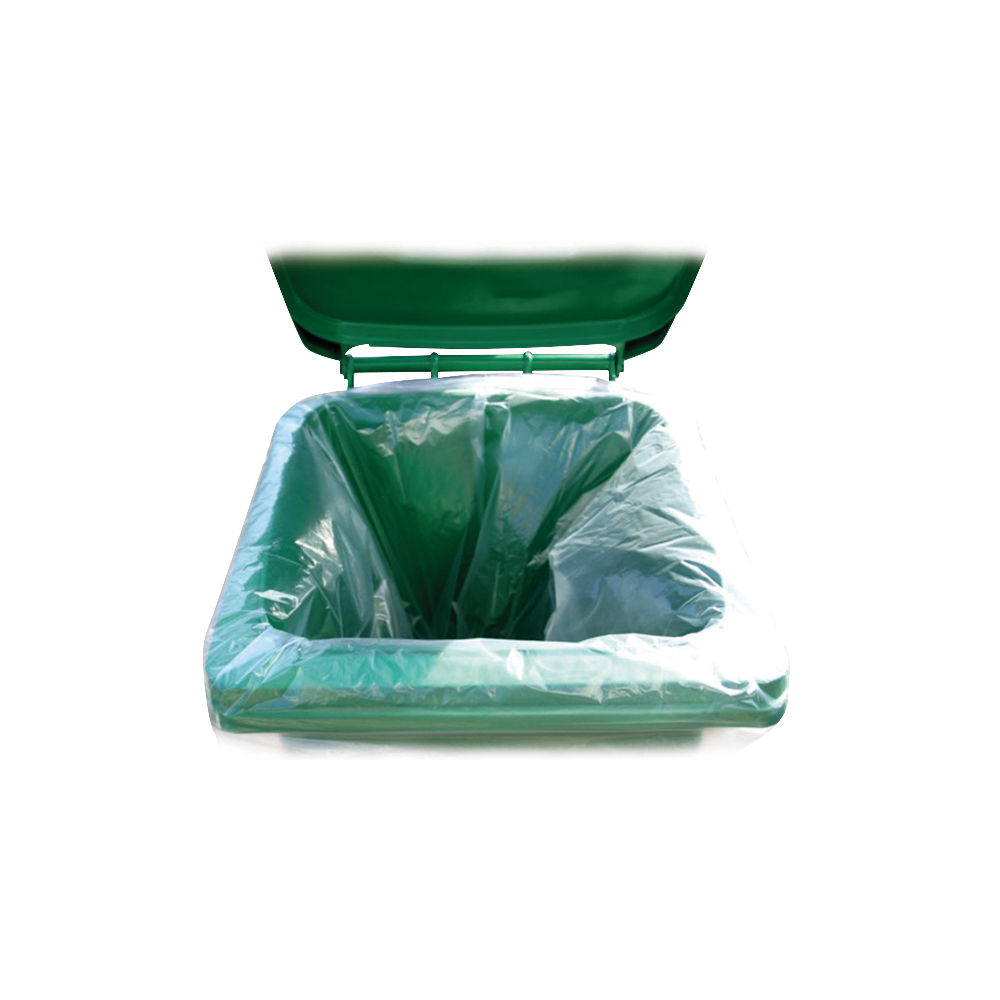 2Work Wheelie Bin Liner Clear (Pack of 100) KF73374