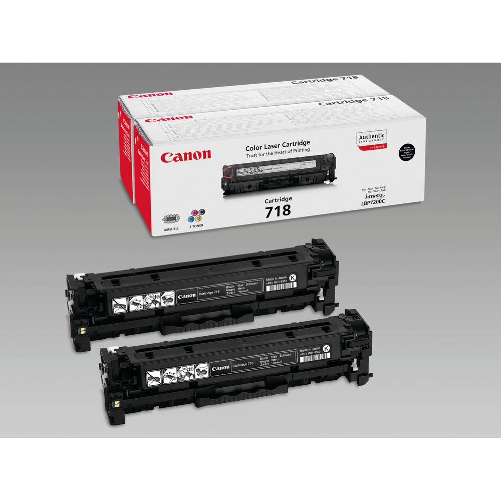 Canon 718 Black Toner Twin Pack - 2662B005