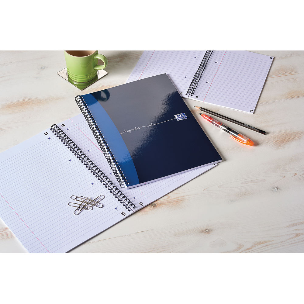 Oxford My Notes A4 Navy Blue Notebook (Pack of 3)