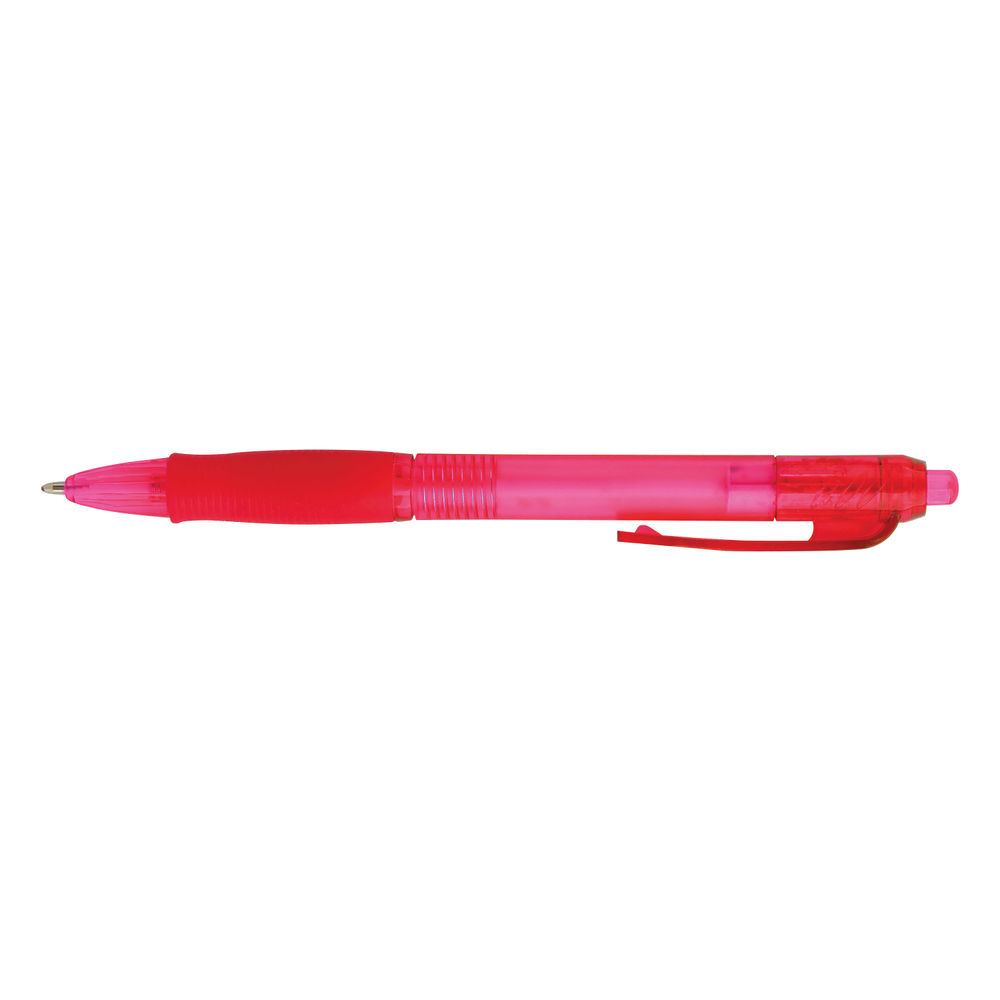 Q-Connect Retractable Ballpoint Pen Medium Red (Pack of 10)