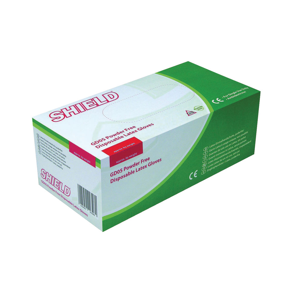Shield P/F Latex Gloves Small (Pack of 1000) HEA00397